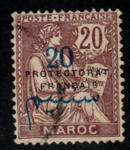 French Morocco Scott 44 Used Protectorate overprint