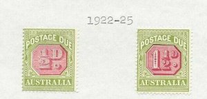 Australia J50, J52,  J57, J58 J59, J61, J66, J68, J69, J70 1931 Postage Dues