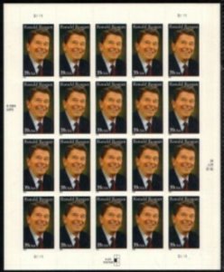 US Stamp #4078 MNH - Ronald Reagan Full Sheet of 20