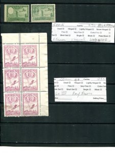 Spain #C55 and #C56  errors   read   Mint  NH  - Lakeshore Philatelics