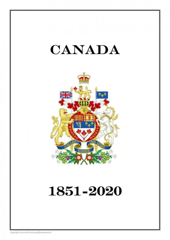 CANADA 1851 - 2020  PDF (DIGITAL) STAMP  ALBUM PAGES 