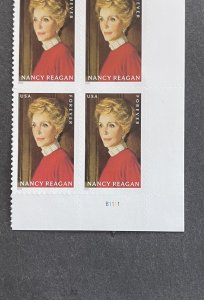 US 2022 Nancy Reagan # 5702 plt blk of 4  mint