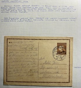 1944 Rakovec Slovakia Germany Stationery Postcard Cover To Ružomberok