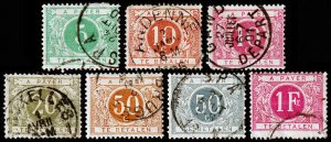 Belgium Scott J3-J6, J9-J10 (1895-1900) Used F, CV $18.50 C