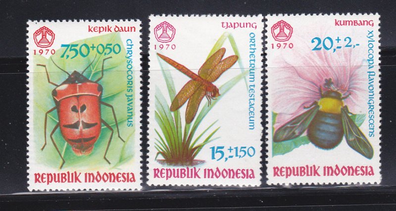 Indonesia B223-B225 Set MNH Insects (B)