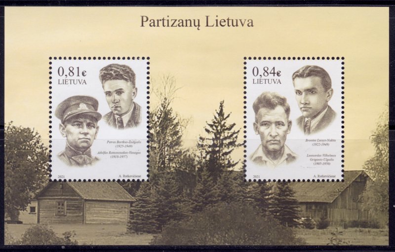 Lithuania, 2021, Partisans, s/s, Mi#B66, MNH,++