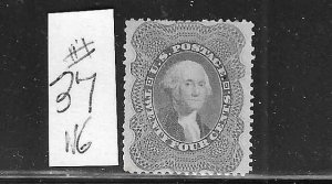 US #37A 1857-61 WASHINGTON 24 CENTS (GRAY) - MINT NO GUM