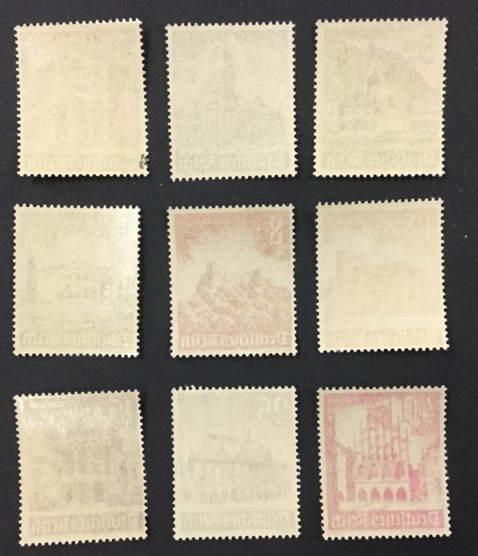 (BJ Stamps) GERMANY, B177-B185. 1940  set of 9. FVF, OG, MNH. CV $37.50.