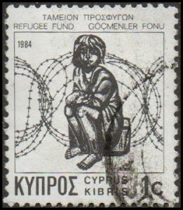 Cyprus RA4 - Used - 1c Refugee Tax  (1984) (cv $0.60) +