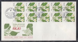 Palau Scott 130a FDC - 1987 Indienous Flower Issue