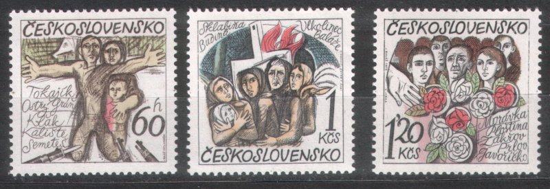 Czechoslovakia Scott 1992-1994 1975 MNH