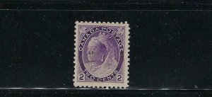 CANADA SCOTT #76 1898-1902 VICTORIA NUMERICALS 2C (PURPLE) - MINT LH