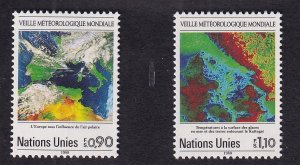 United Nations Geneva  #176-177  MNH  1989  world weather watch