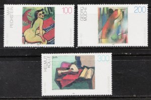 1996 Germany Sc#1922-24 Paintings by artists Pechstein Muche Kolle Cv$4.10