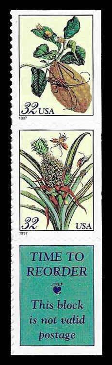 PCBstamps  US #3126/3127b Pair 64c(2x32c)Maria Botanical Prints, MNH, (23)