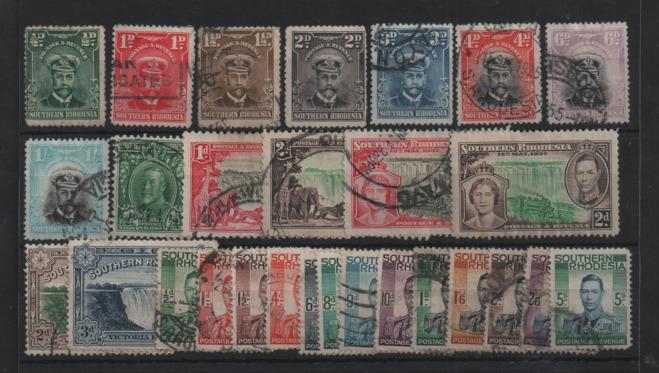 Southern Rhodesia KGV-KGVI fine used collection to 5/- WS13238