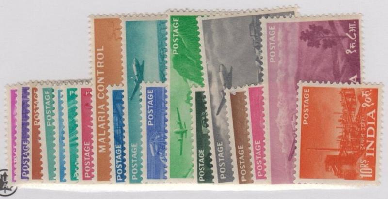 INDIA 254 - 271 COMPLETE SET  MINT HINGED OG * NO FAULTS EXTRA FINE - T509