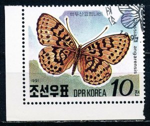 North Korea #2977 Single Butterfly CTO