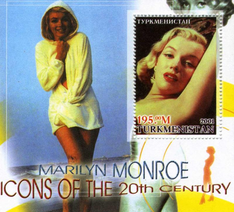 Turkmenistan 2001 MARILYN MONROE s/s Perforated Mint (NH)