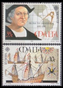 1992 Malta 885-886 Europa Cept / Ships with sails 3,50 €