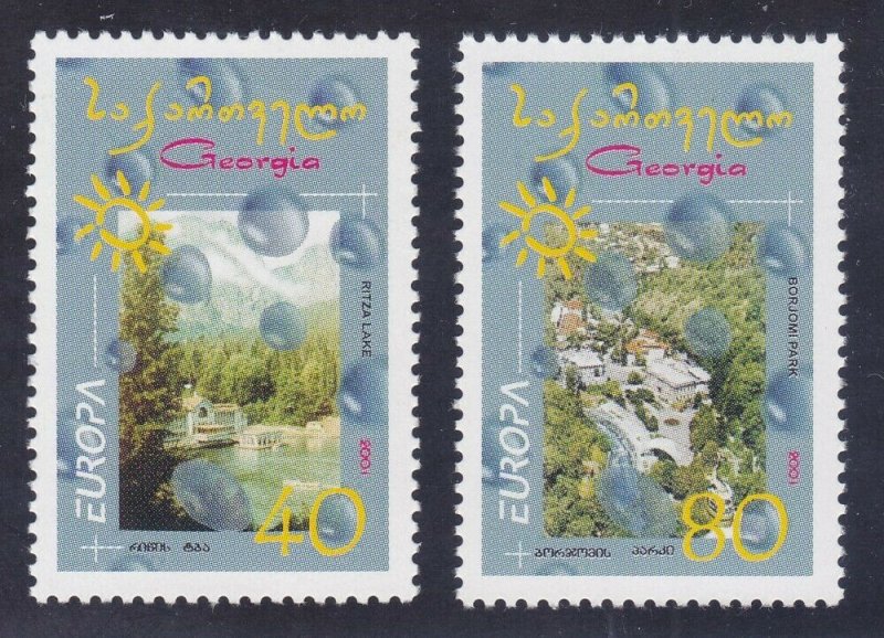 Georgia 270-71 MNH 2001 EUROPA Ritsa Lake & Borjomi Park Set Very Fine