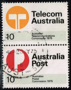 Australia #617a Division of Australian Post Pair;Used (1.25) (3Stars)