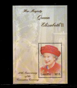 Lesotho 2004 - Queen Elizabeth II - Souvenir Stamp Sheet - Scott #1329 - MNH