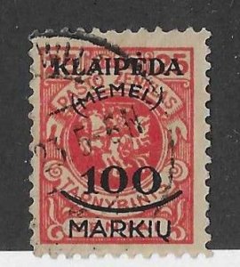 Memel Sc #N4 100m overprint used VF