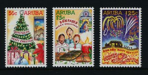 Aruba 252-4 MNH Christmas Tree, New Year's Day, Choir, Stained Glass