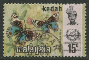 STAMP STATION PERTH Kedah #118 Sultan Abdul Halim Butterfly Used 1971