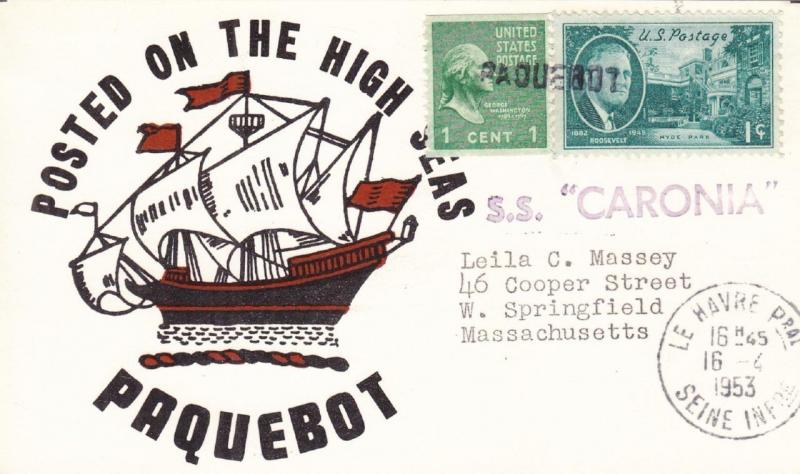 1953, S.S. Caronia, Paquebot Canx, Le Haure, See Remark (26683)