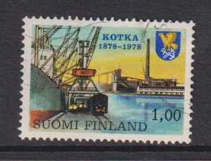 Finland    #607  used  1978  Kotka harbor and arms