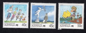 Australia 1988 40c, 45c & 50c Cartoons, Scott 1064-1066 MNH, value = $1.40