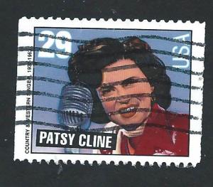 SC# 2777 - (29c) - Patsy Cline, perf 11 Horiz - used single