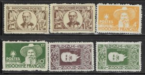 Indo-China  #243-248  (MLH)  CV $2.00