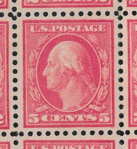 505 Unused,  XF-S, 5c. Washington, Error stamp MNH, FREE INSURED SHI