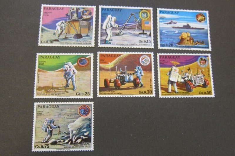 Paraguay 1973 Apollo XI space set MNH