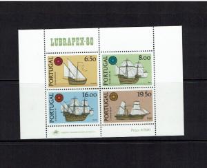 Portugal: 1982 Joint stamp Exhibition, Aircraft on miniature sheet, MNH