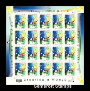 # 3398 Adopting a Child Awaiting Adoption 33¢ Sheet of Stamps 2000  MNH