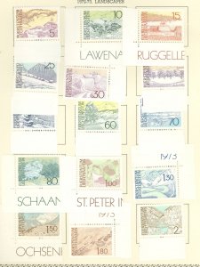 Liechtenstein #513-527  Single (Complete Set) (Landscapes)