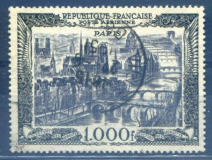 1950 Airmail. Used view of Paris.