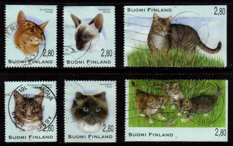 Finland - #972 - 977 Cats set/6 - Used