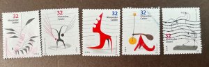 USA USED #3198-3202 Set of 5 Calder Commemoratives - *1998*