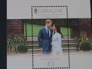 GILBRALTAR -2018-SC# 1667-ENGAGEMENT OF PRINCE HARRY & MEGHAN MARKIE  MNH-S/S-VF