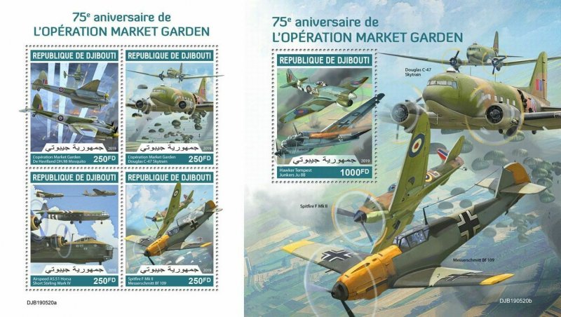 Z08 IMPERF DJB190520ab DJIBOUTI 2019 Operation Market Garden MNH ** Postfrisch