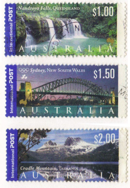 Australia #1840-42 scenics $1-$2 used