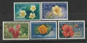 Netherlands Antilles # B21-25  Flowers    (5)  VLH Unused