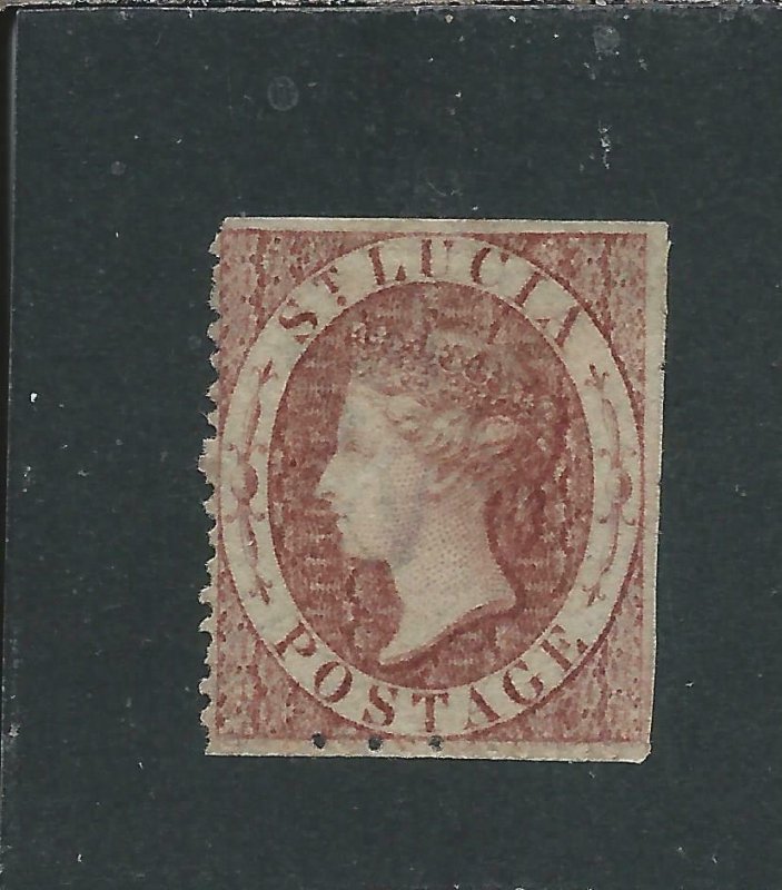 ST LUCIA 1863 (1d) ROSE-RED UNUSED SG 1 CAT £100