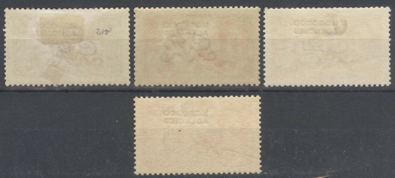 Morocco 1914 2s6d WAT DLR BW + 5s BW SG 50-54 Sc217(x2)-219 LMM Cat £207($271)