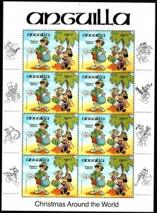 ANGUILLA SG643 1984 DISNEY CHRISTMAS SHEETLET MNH